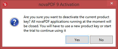 deactivate confirmation