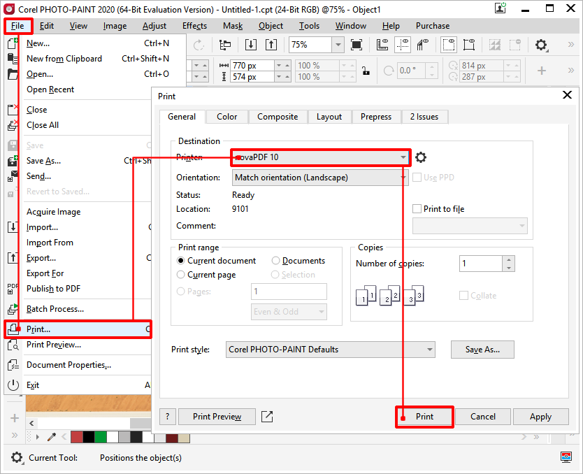 How to open a PSD file in CorelDRAW