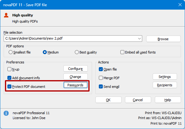 Password protect PDF files - 2 Password protect PDF files - 2